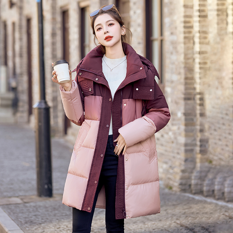 Elegant thermal coat all-match winter down coat for women