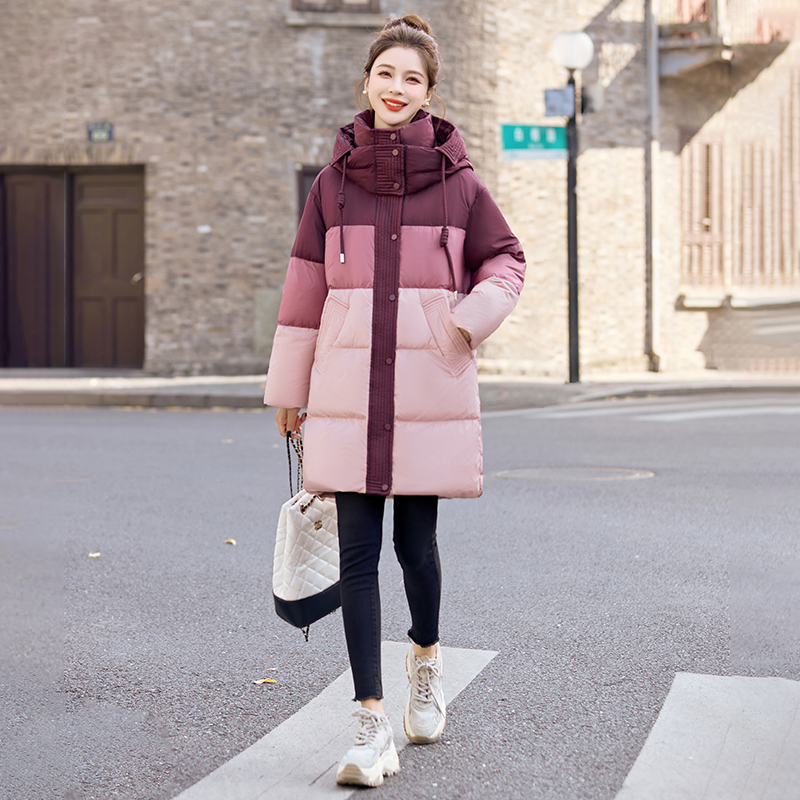 Elegant thermal coat all-match winter down coat for women
