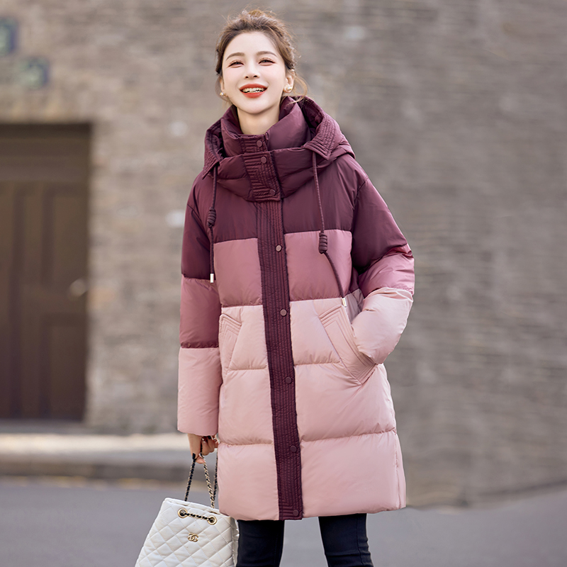 Elegant thermal coat all-match winter down coat for women