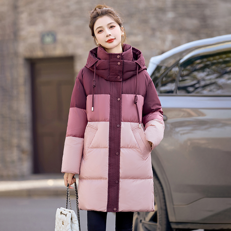Elegant thermal coat all-match winter down coat for women