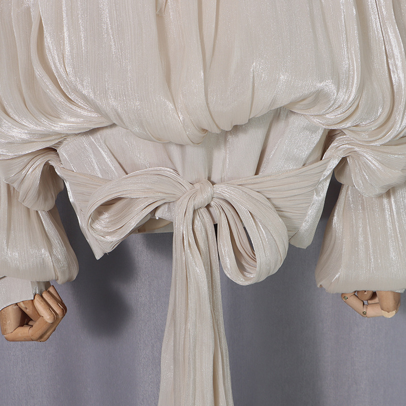 Long sleeve frenum collar shirt ladies tops for women