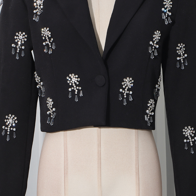 Elegant coat long skirt 2pcs set for women