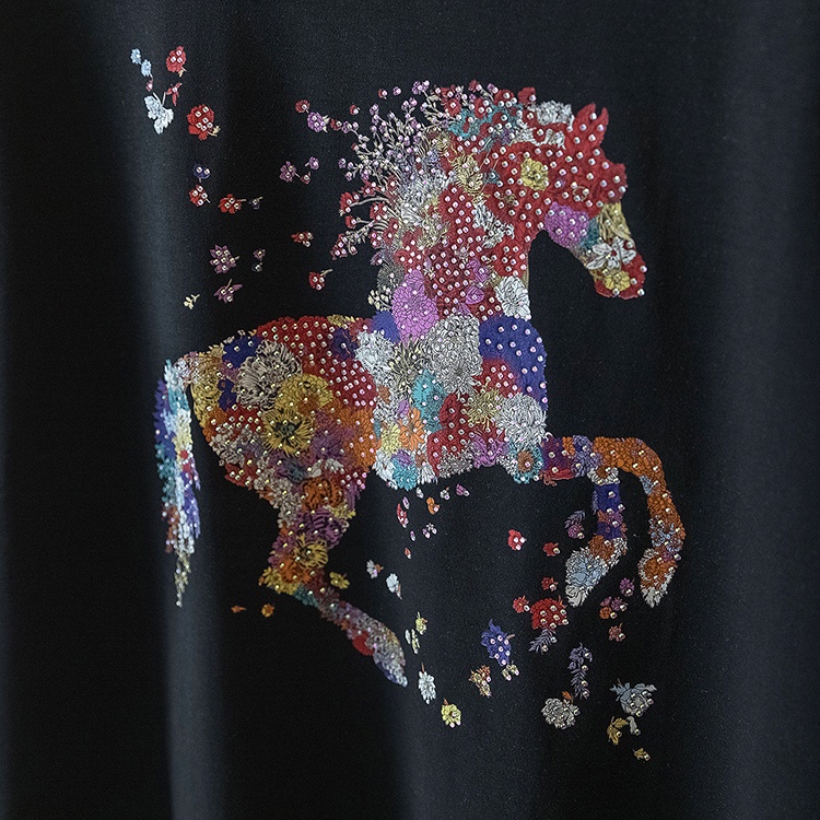 Inside the ride slim tops large yard spring T-shirt for women