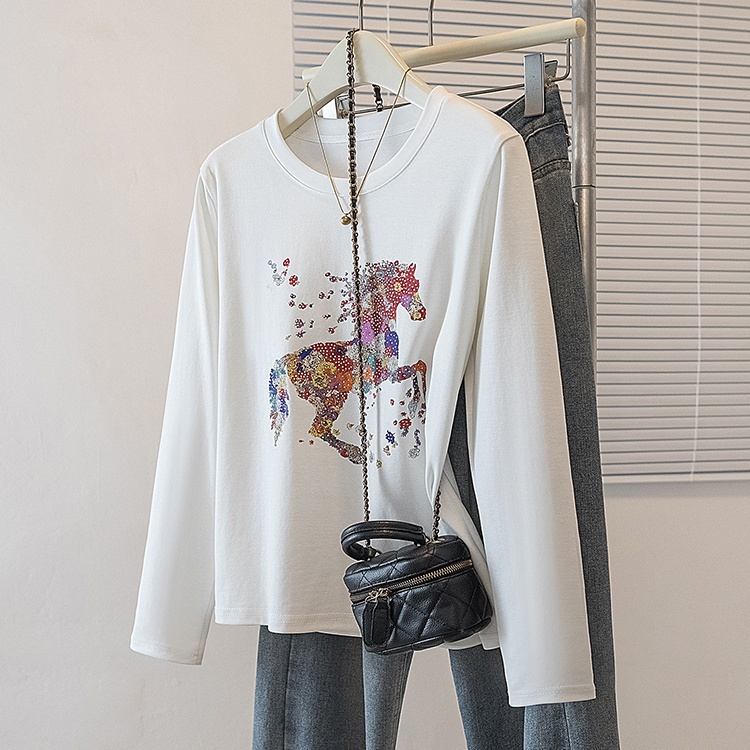 Inside the ride slim tops large yard spring T-shirt for women