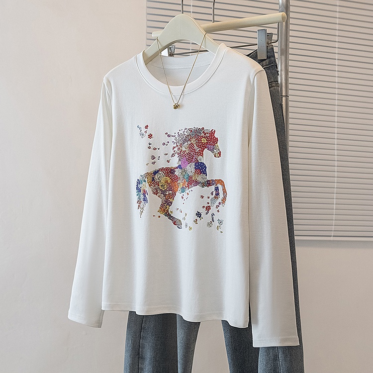 Inside the ride slim tops large yard spring T-shirt for women