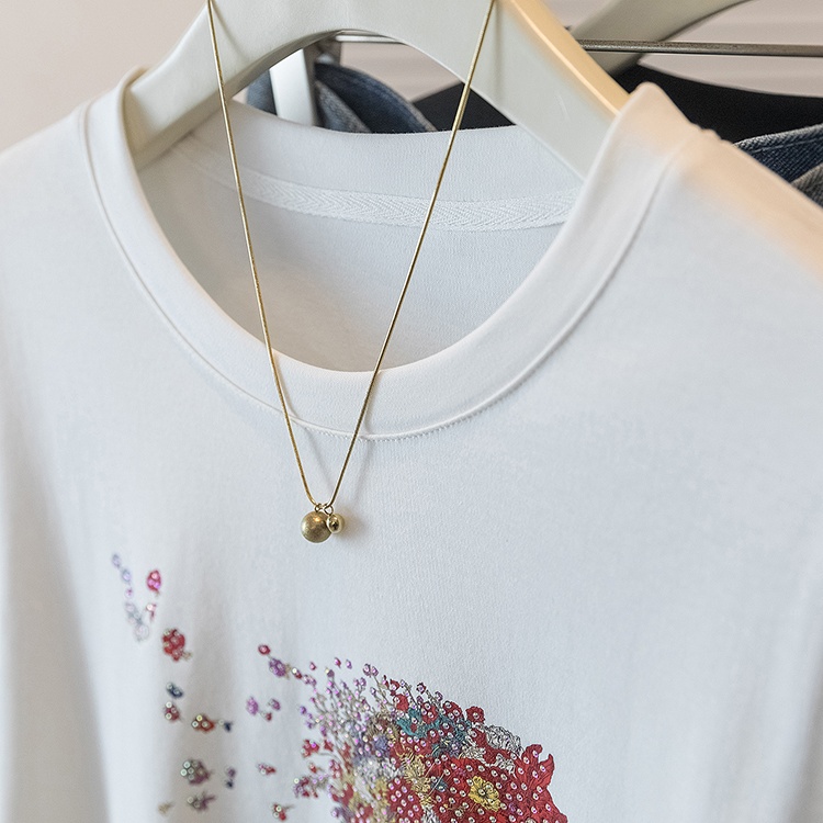 Inside the ride slim tops large yard spring T-shirt for women