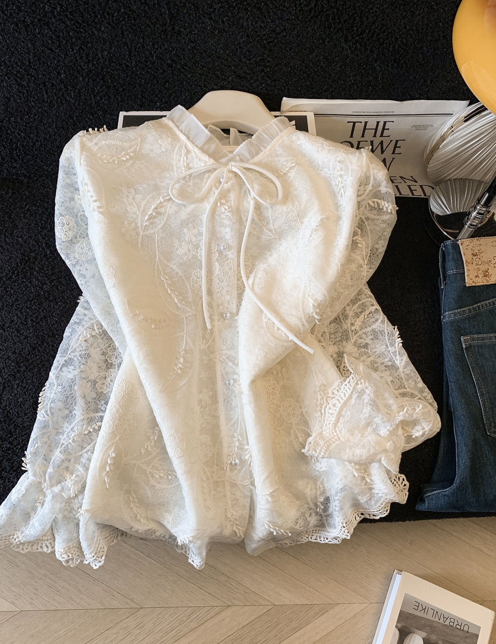 Bandage spring shirt long sleeve tops for women