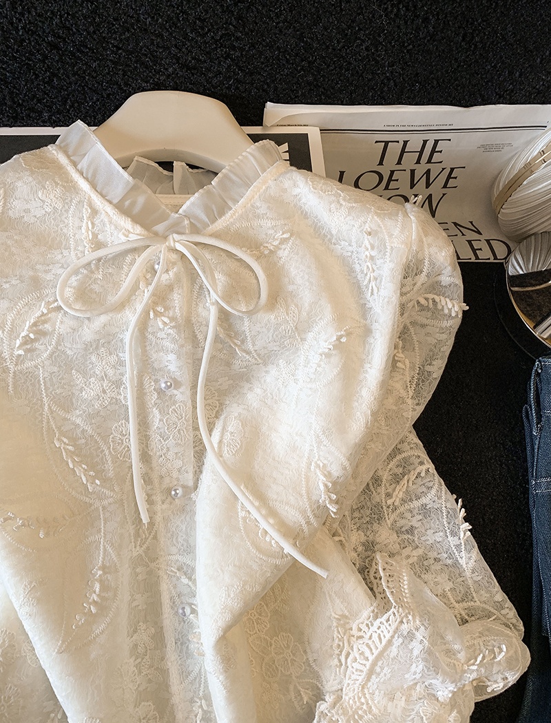 Bandage spring shirt long sleeve tops for women