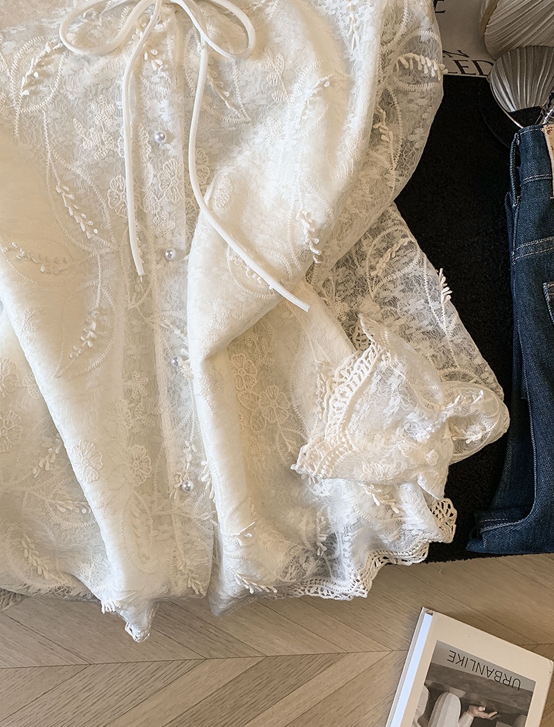 Bandage spring shirt long sleeve tops for women