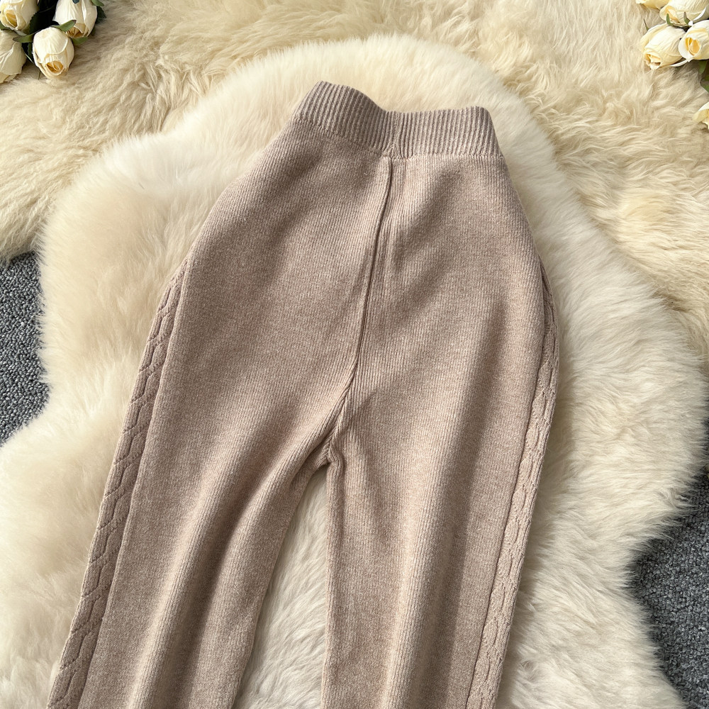 All-match elastic waist fashion casual pants for women