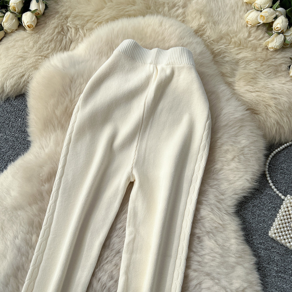 All-match elastic waist fashion casual pants for women