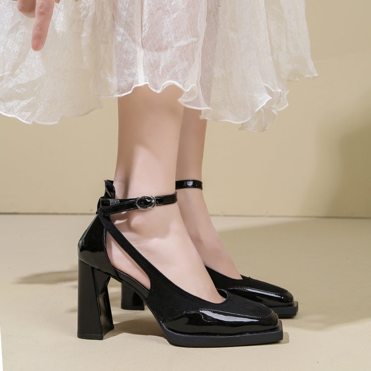 Thick fashion shoes lady spring and autumn high-heeled shoes