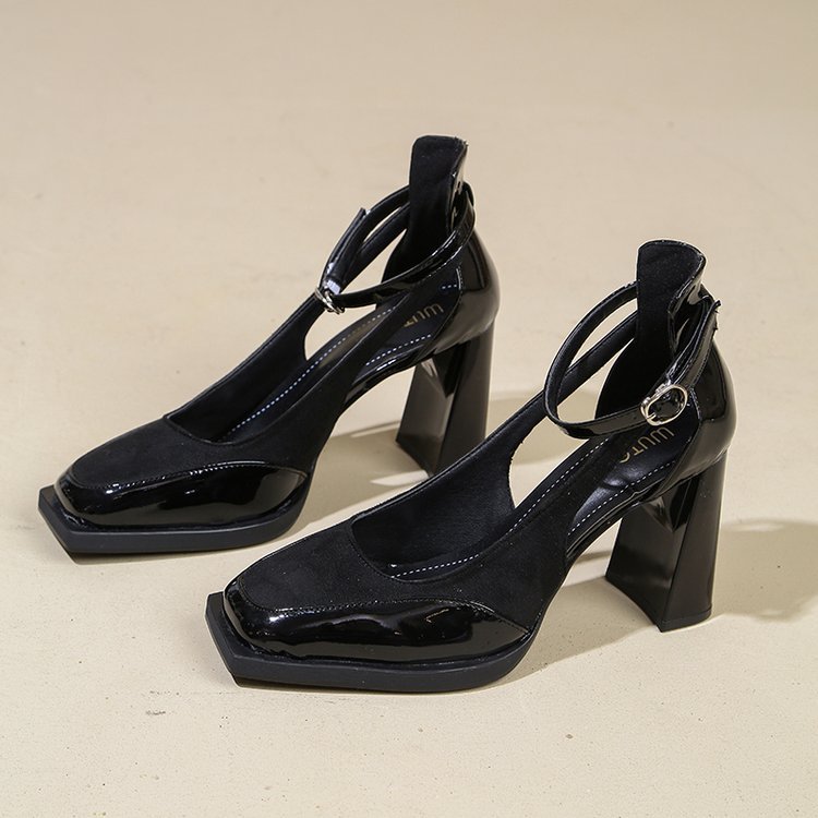 Thick fashion shoes lady spring and autumn high-heeled shoes