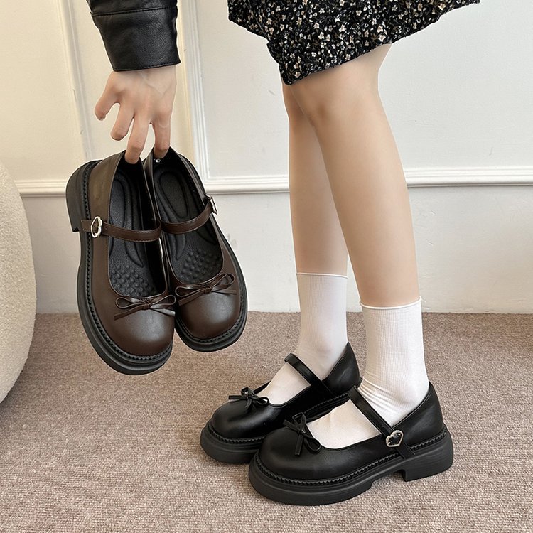 Casual bow spring and autumn shoes small lady flattie