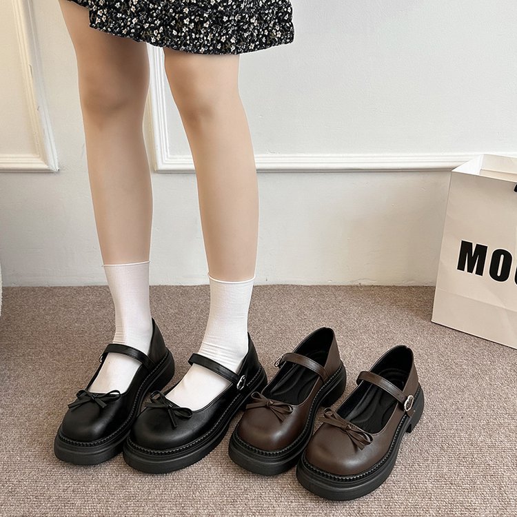 Casual bow spring and autumn shoes small lady flattie