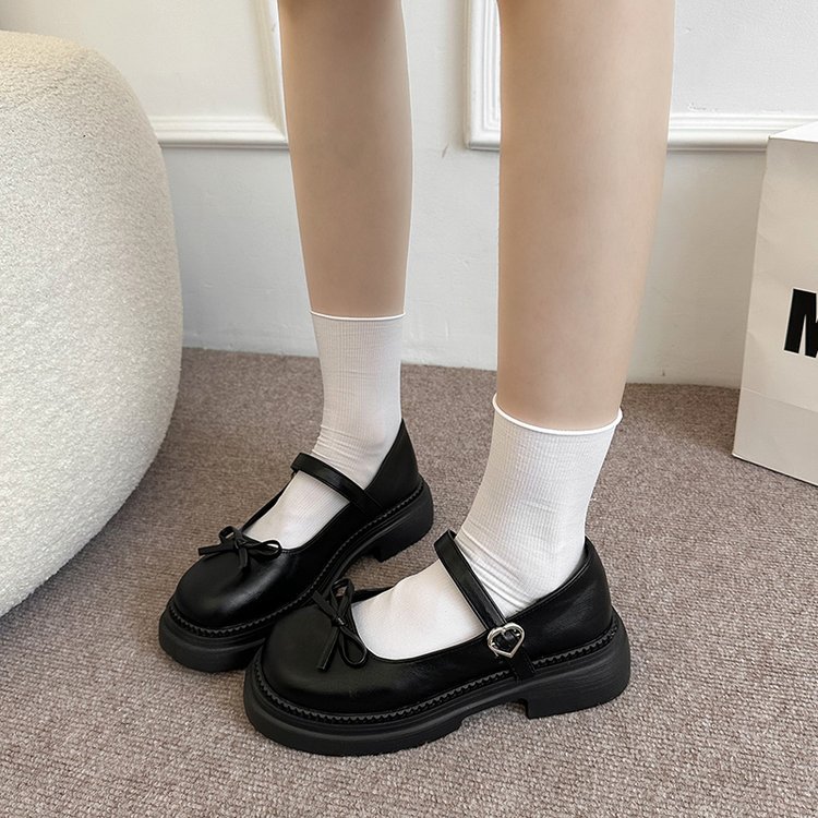 Casual bow spring and autumn shoes small lady flattie