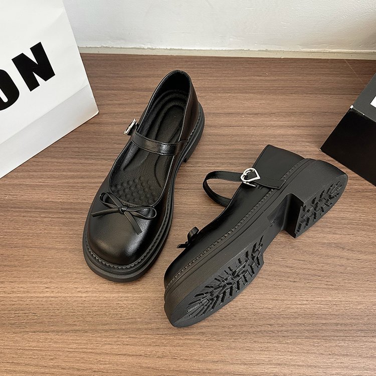 Casual bow spring and autumn shoes small lady flattie