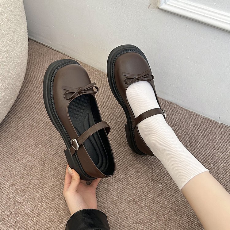 Casual bow spring and autumn shoes small lady flattie