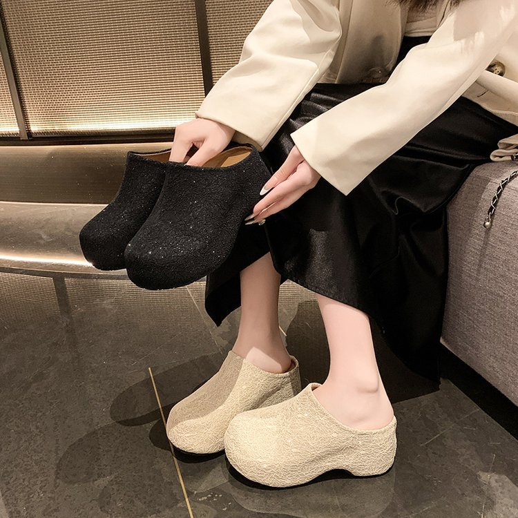 Thick slippers spring and autumn platform shoes