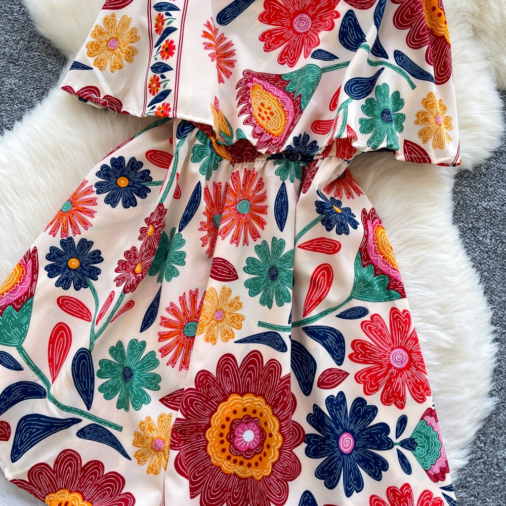 Bohemian style culottes dress for women