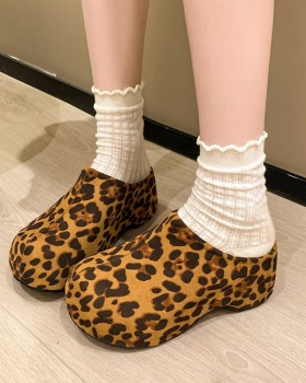 France style thick crust slippers lady lazy shoes