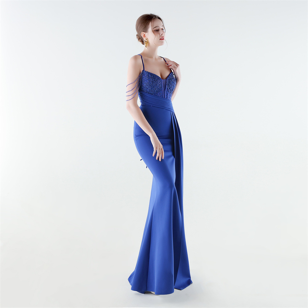 Banquet bandage preside set beads evening dress