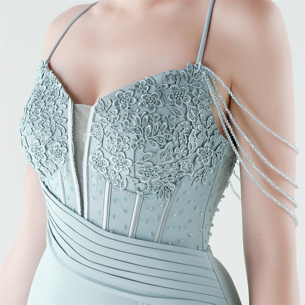 Banquet bandage preside set beads evening dress