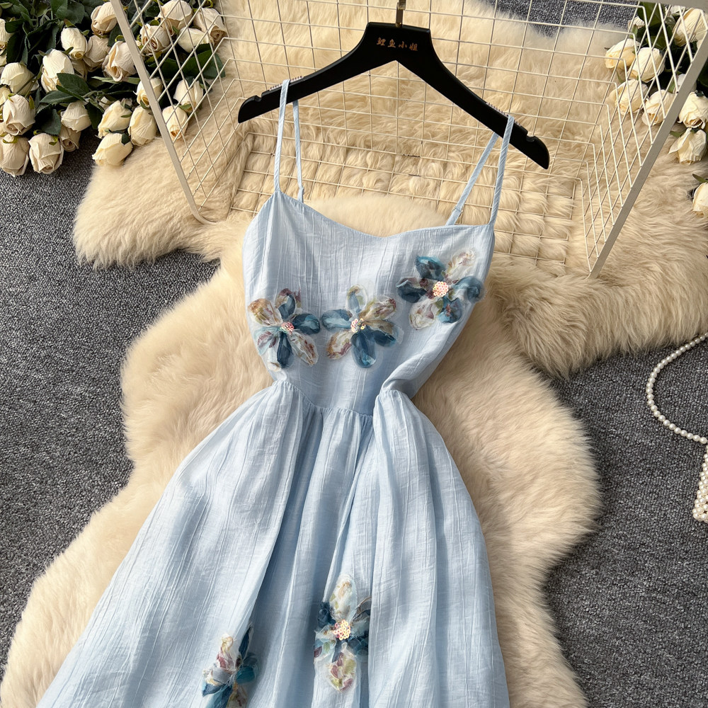 Sweet vacation stereoscopic dress for women