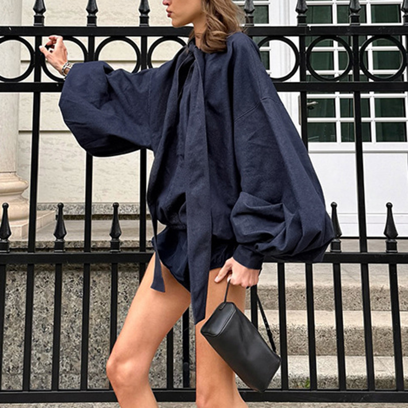 Lazy fashion shirt Korean style spring tops 2pcs set