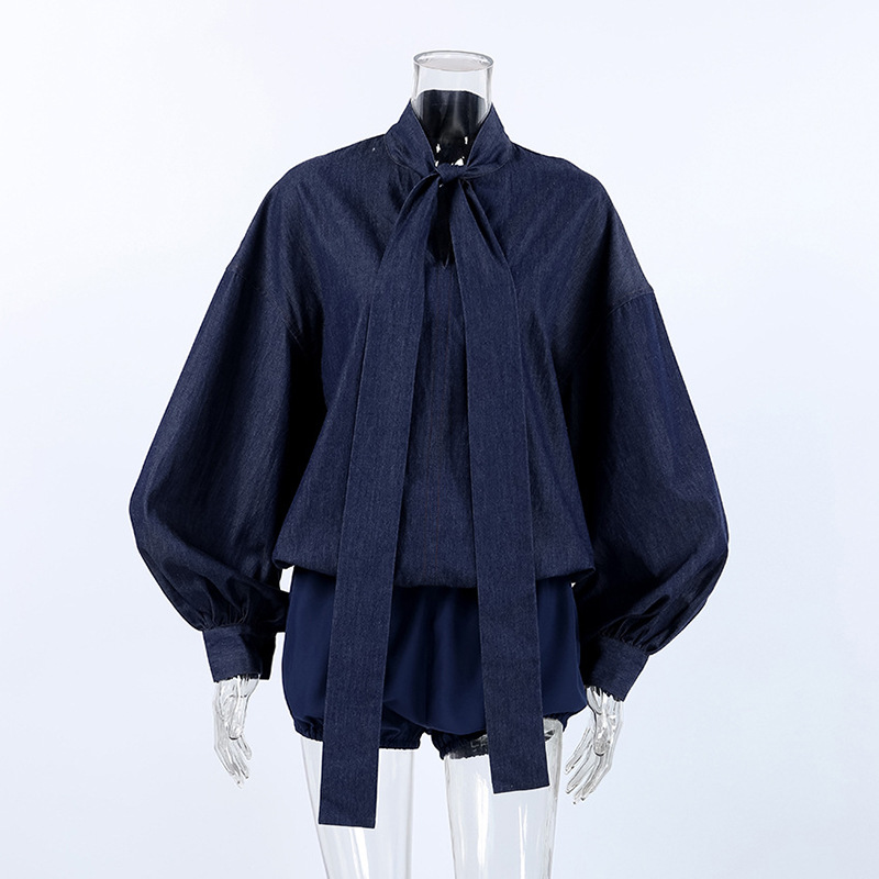 Lazy fashion shirt Korean style spring tops 2pcs set