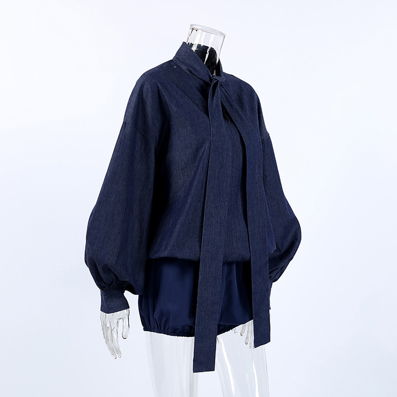 Lazy fashion shirt Korean style spring tops 2pcs set