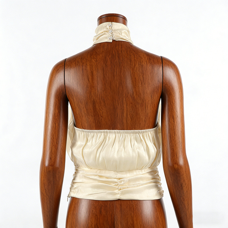 European style temperament vest fashion halter tops for women