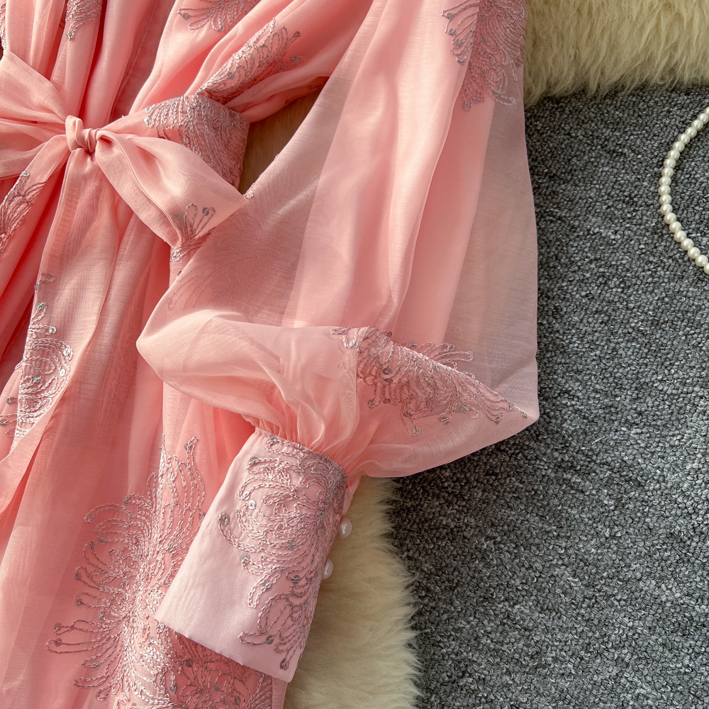 Tender commuting long dress gauze dress for women