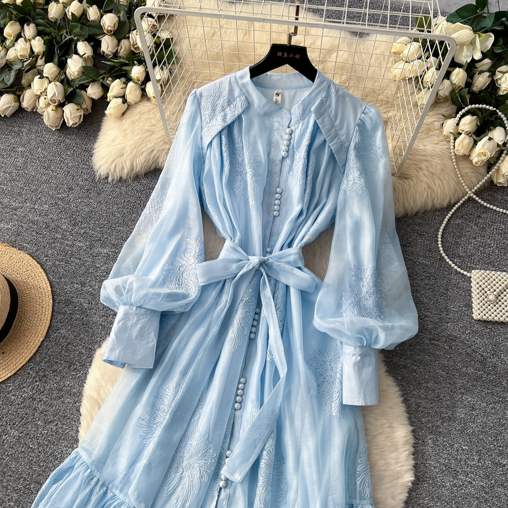 Tender commuting long dress gauze dress for women