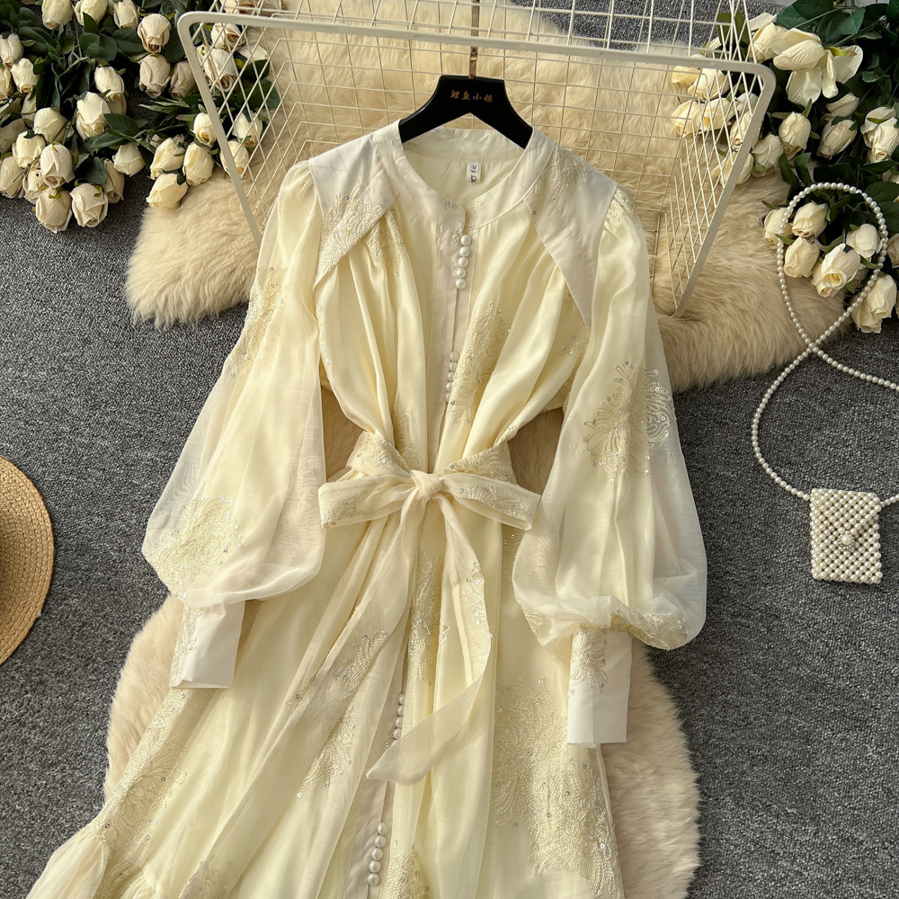 Tender commuting long dress gauze dress for women