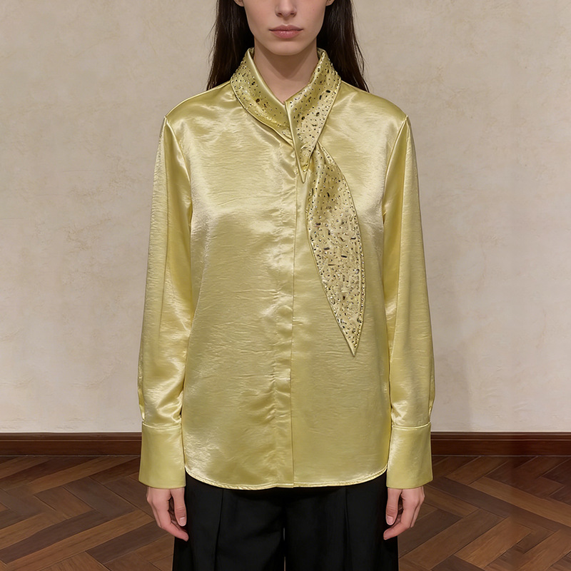 Niche long sleeve tops fashion spring shirt for women