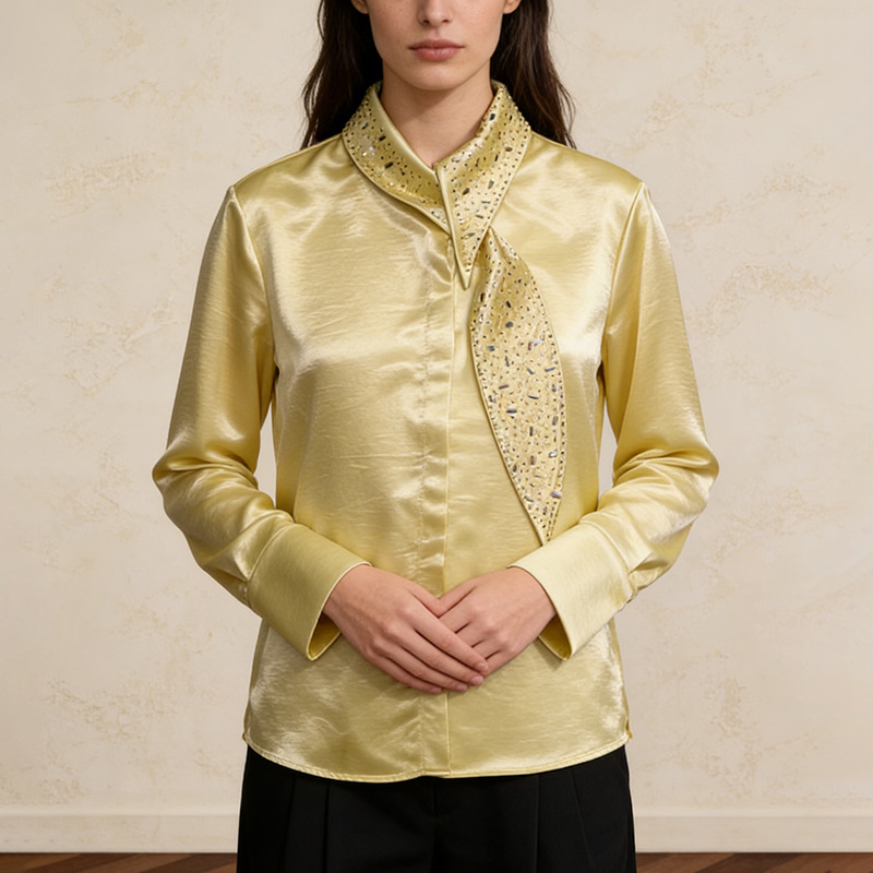 Niche long sleeve tops fashion spring shirt for women