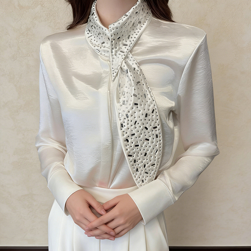 Niche long sleeve tops fashion spring shirt for women