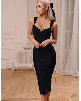 Sexy fashion elegant formal dress black bandage dress