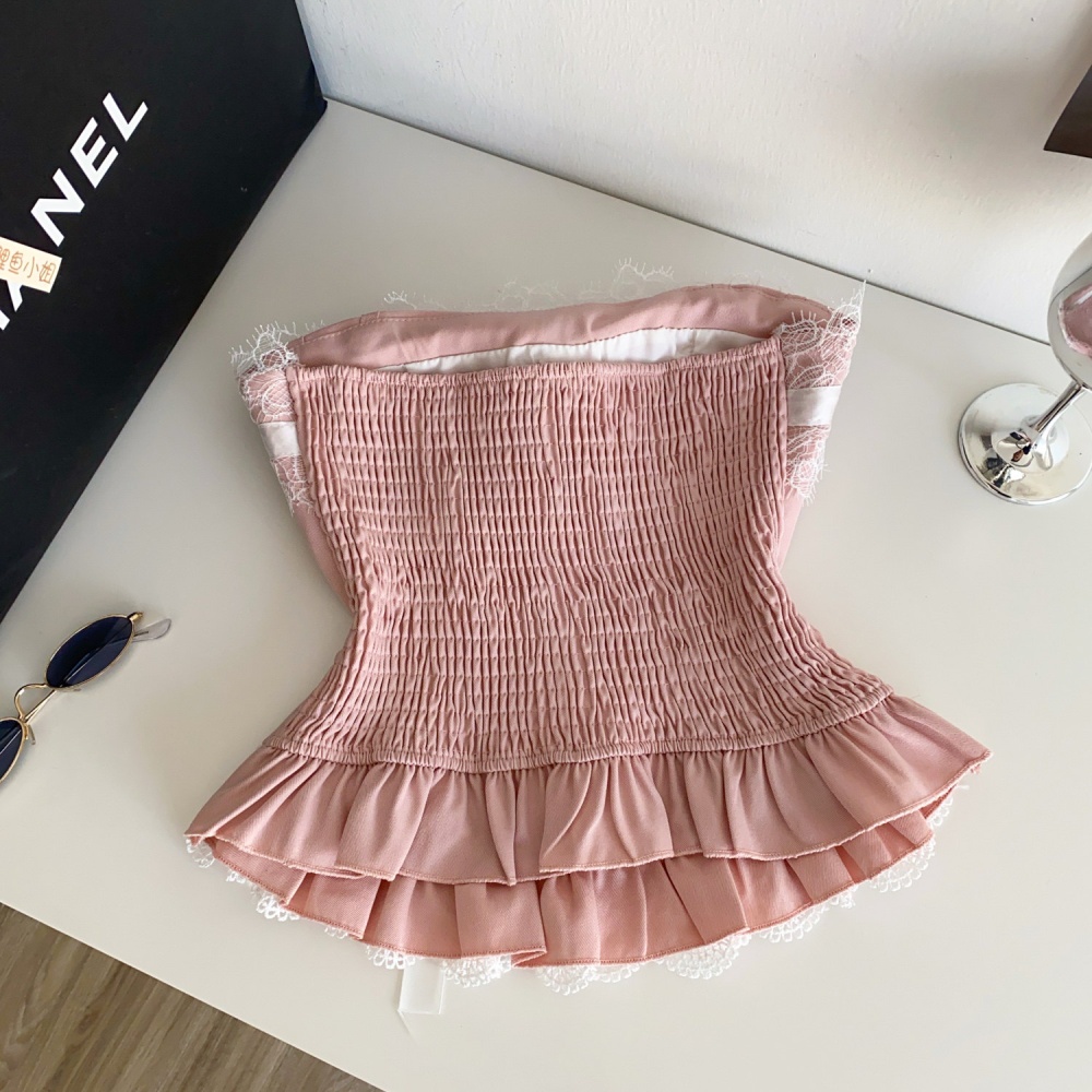 Enticement slim tops bow pinched waist vest for women