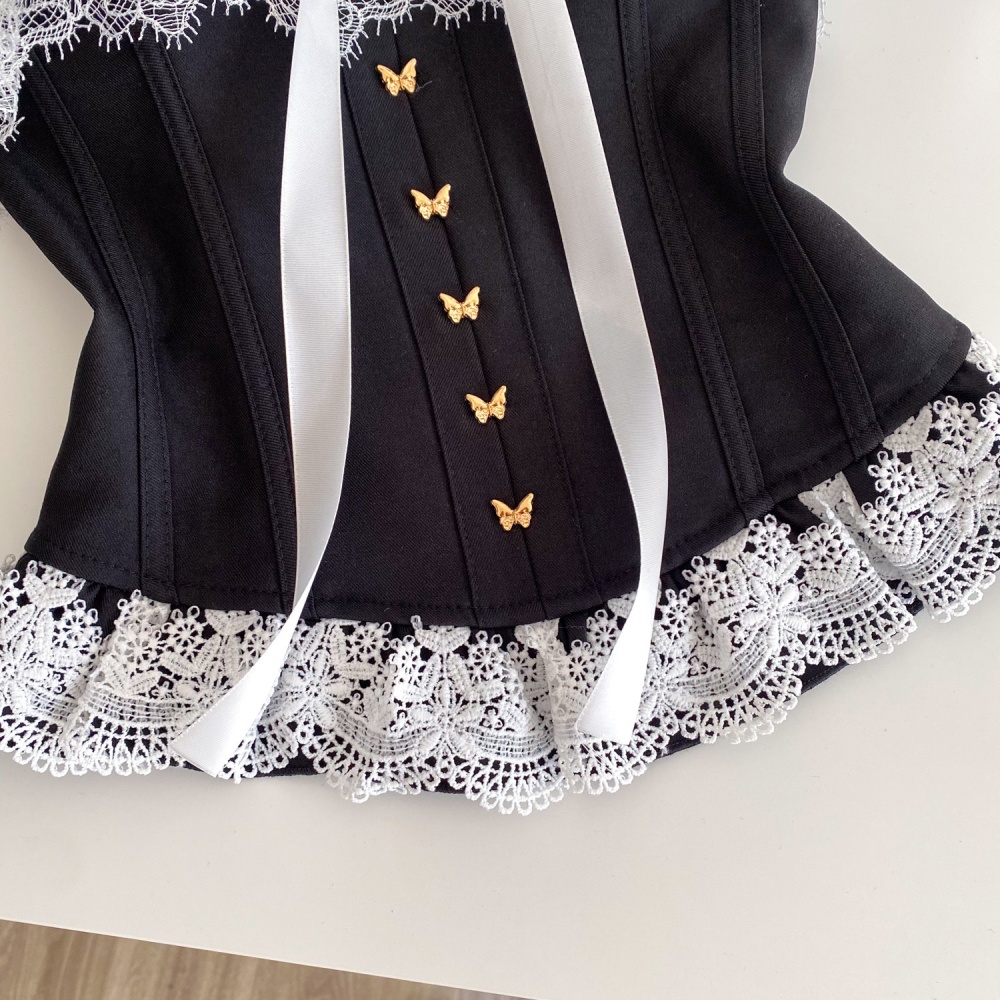 Enticement slim tops bow pinched waist vest for women