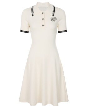 Summer short sleeve knitted fashionable short dress