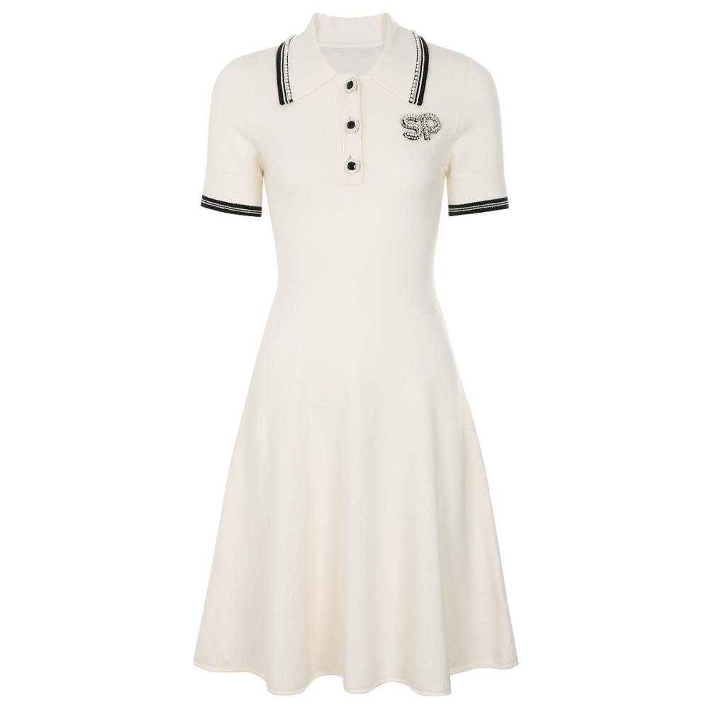 Summer short sleeve knitted fashionable short dress