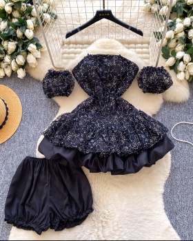 Wrapped chest bud Sexy underwear banquet lace dress for women