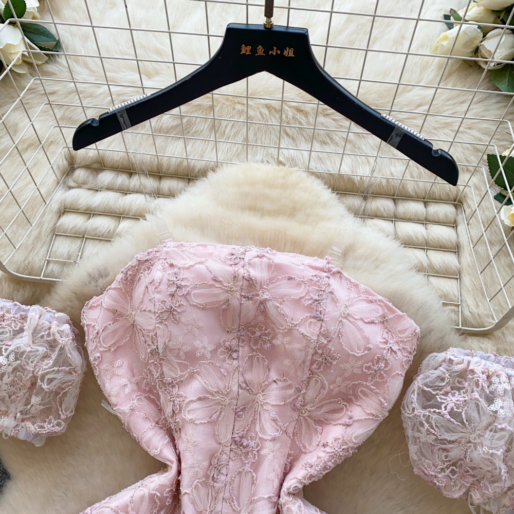 Wrapped chest bud Sexy underwear banquet lace dress for women