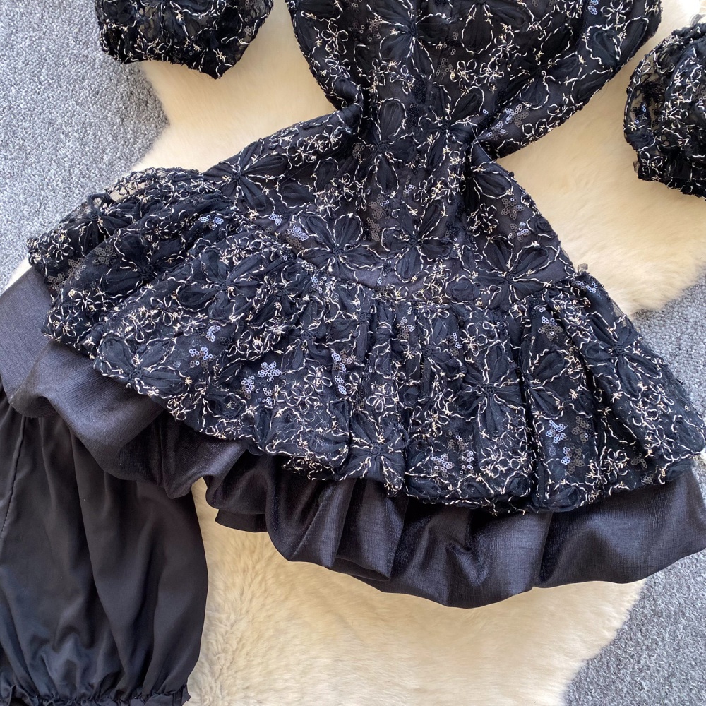 Wrapped chest bud Sexy underwear banquet lace dress for women