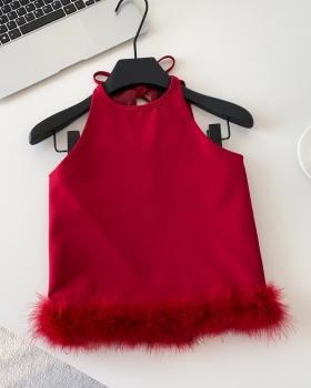 Casual Korean style elmo vest niche summer small shirt