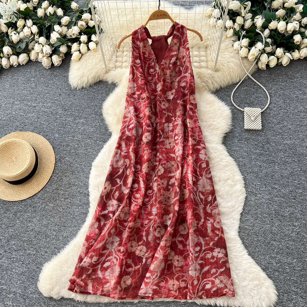 Bohemian style dress vacation long dress for women