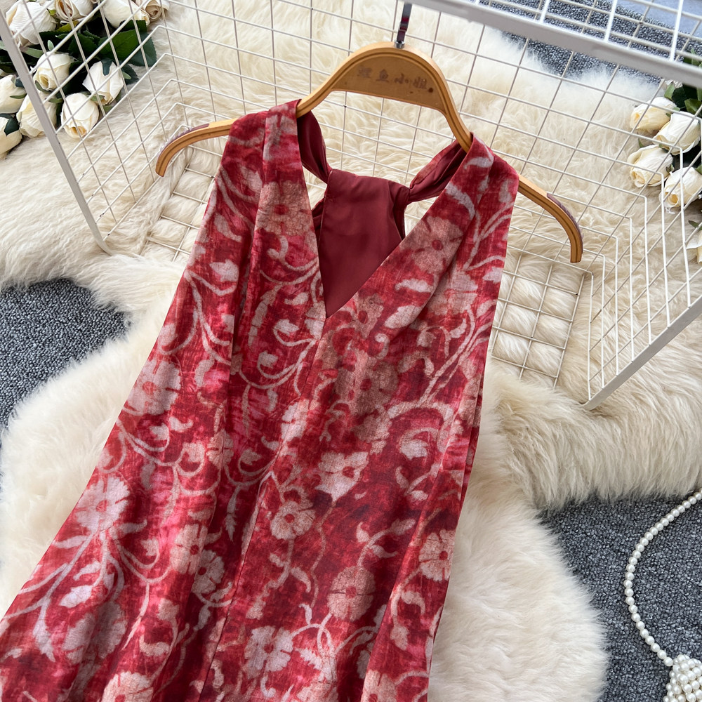 Bohemian style dress vacation long dress for women