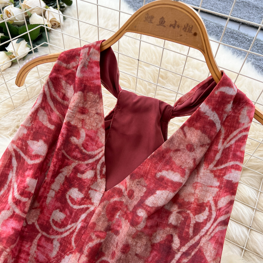 Bohemian style dress vacation long dress for women